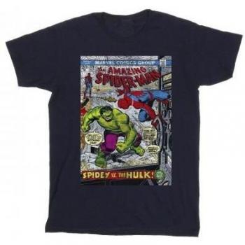 Tee-shirt Marvel Girls Spider‑Man VS Hulk tissu coton