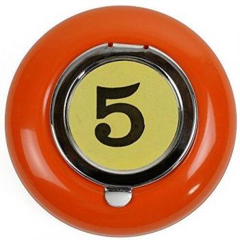 Handlicher Blech‑Taschenascher – Orange, 6 cm Durchmesser