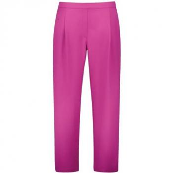 Samoon Carlotta Elegante Hose mit weitem Bein Pink 42/M