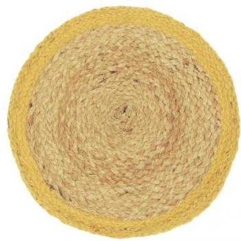 Walton Ochre Fiesta Jute Circle Plate Protector