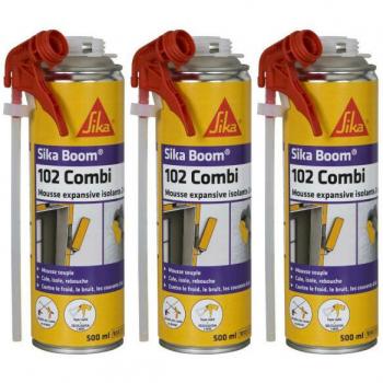 Kit triple mousse SIKA Sika Boom 102 Combi – 0,5 L par unité