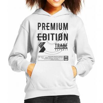 Detroit Kid’s White Premium Sweatshirt with Hood