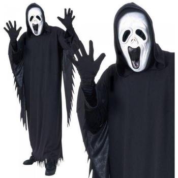 Bristol Herren‑Kapuzenglam Anzugkleid L – Weiß/Schwarz Highlight