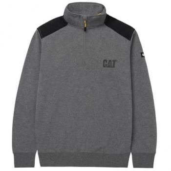 Caterpillar Essential 1/4 Zip Polyester Men's Grey Sweatshirt