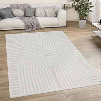 Tappeto Scandinavo Monocolore Ø 200 cm Crema