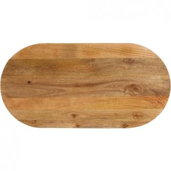 Mesa Ovalada de Madera Maciza 110x40 cm