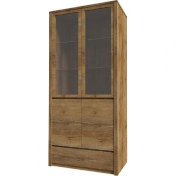 Klassische Vitrine aus Holz und Glas