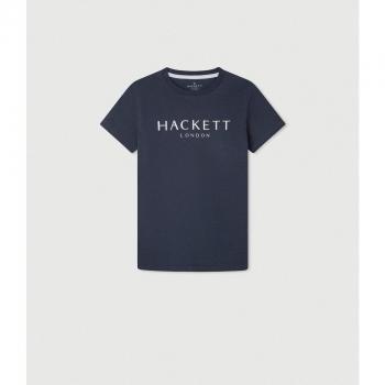 Hackett T-shirt Blu Navy con Logo per Bambini, Maniche Corte, 11 Anni