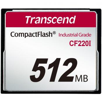 Transcend CF200I Industrial Temp (CF, 0.51 GB), Speicherkarte, Schwarz