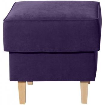 Lorris Violett‑Velours Hocker (1 Stück) – Made in Germany
