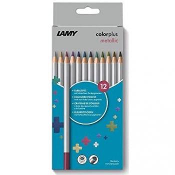 Set de 12 crayons colorés métallisés ColorPlus
