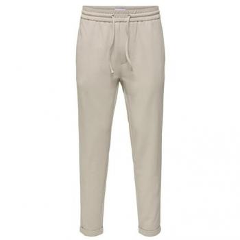 Pantalón de Chándal para Adultos Only & Sons Onslinus Crop Tap 0192 Beige Hombre