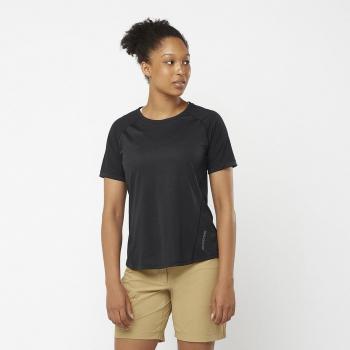 T-shirt Salomon Outline black corta donna