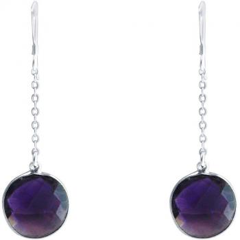 GEMSHINE 925 Silber Ohrhänger (4,5 cm) – Amethyst‑Kunst für die Frau