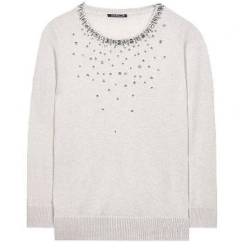 Luisa Cerano Damen Feinstrickpullover Creme 38