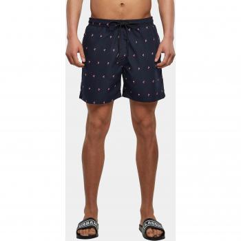 Costume Estivo Uomo Urban Classics Ricamato Blu e Flamingo XL