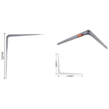 Support mural en acier triangulaire – 25 cm, couleur grise (91264)