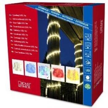 Konstsmide 9 m LED-Lichtschlauch – 108 bunten Dioden, 230 V, Outdoor, klarsichtig