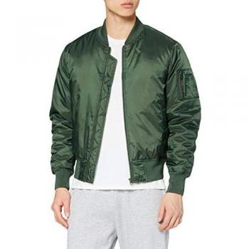 Anorak URBAN CLASSICS „Urban Classics Herren Basic Bomber Jacket“ Gr. L, grün (olive) Herren Jacken