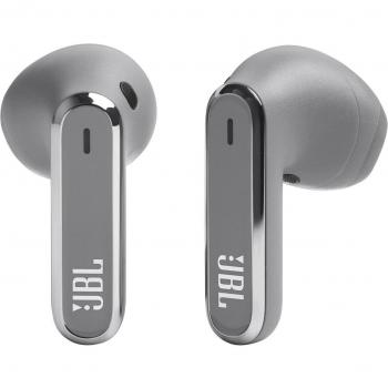 JBL Live Flex Auriculares Inalámbricos con Cancelación Adaptativa de Ruido Plata