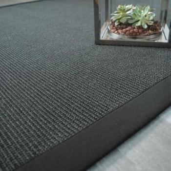 Tapis décoratif sisal Yucatan noir 120 x 170 cm