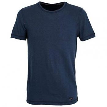 Ceceba Herren Kurzärmliges Thermo-T-Shirt, Navy Melange – Polyamid/Baumwolle (M)