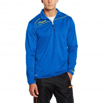 UHLSPORT 1/4‑Zip Herren‑T-Shirt „Stream 3.0“ – Blau/Gelb – Größe S