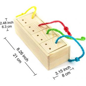 Parrot Food Foraging Toy Wooden Box H55A