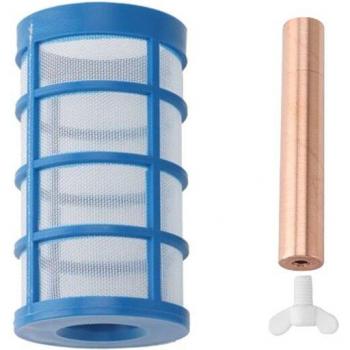 Repuesto Integral Solar: Ánodo de Cobre + Pantalla Filtro Piscina