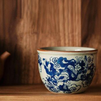 Tasse à thé en céramique chinoise ancienne Wukong Jingdezheng