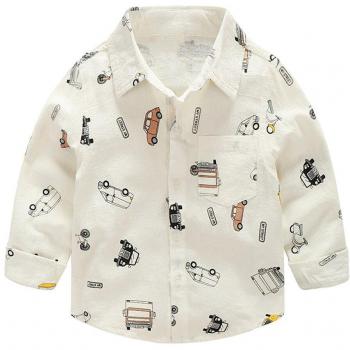 Camiseta Infantil con Estampado de Coche Mudkingdom