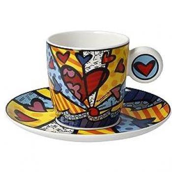 Goebel Espressotasse »Britto« – Pop Art, Fine Bone China, mehrfarbig, 2-teilig