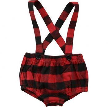Ropa de Bebé: Tirantes a Cuadros Rojos