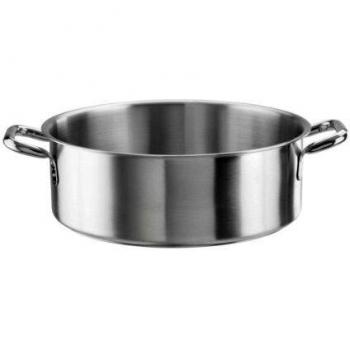 Casseruola mezza fonda inox due manici 240 mm