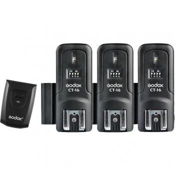 Studio Speedlite Radio Control Set – Godox CT‑16 (16 kanalen, werkt met Canon/Nikon/Pentax)