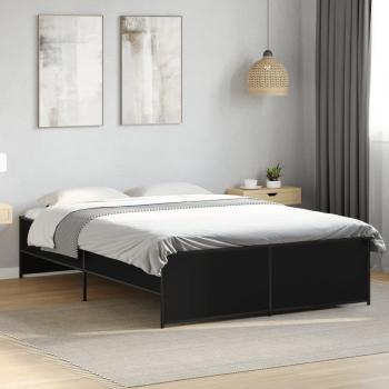 VidaXL Black Bed Frame 140x190 cm without Mattress