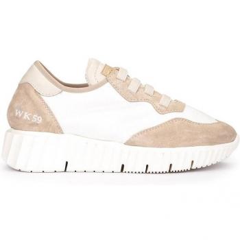 Pedro Miralles Zapatillas de tejido en color blanco modelo CONCORDIA en tonos Blancos. Hecho a mano en España