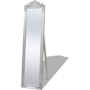 Miroir sur pied Style Baroque Argent 160 cm