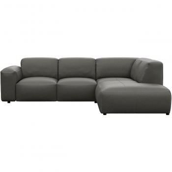 FLEXLUX Designsofa Lucera, grau, L-Form