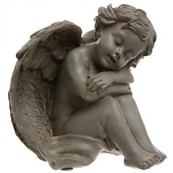 Statuetta Angelo Taupe – 15 cm