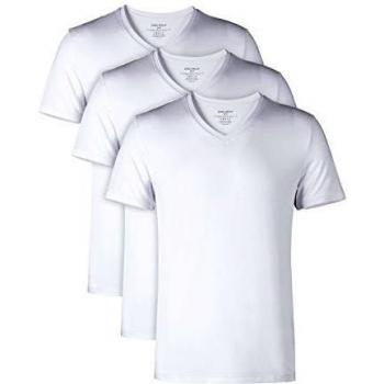Men's Bamboo Rayon V-Neck Undershirt 3 Pack White