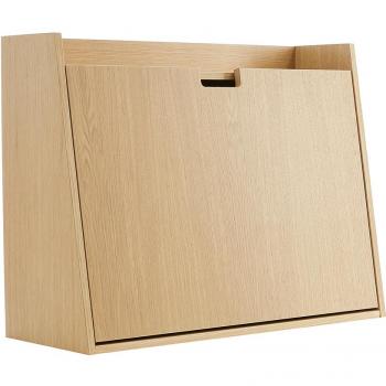 Bureau Mural avec Rangement en Chêne Clair L78 cm