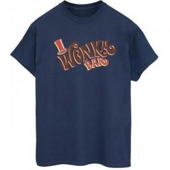 Frauenshirt Boyfriend Stil Willy Wonka Baumwolle mit Bar‑Logo