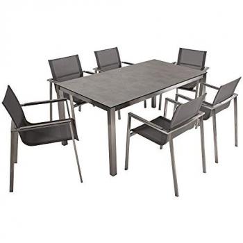 Gravidus Garten-Essgruppe Tischgruppe SIENNA Set 04, 7-tlg