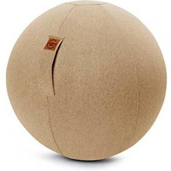 Sphère de posture en feutrine beige avec poignée
