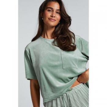 Hunkemöller Terciopelo Pocket Top Verde