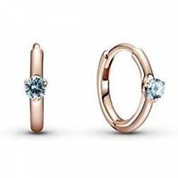 Pendientes aro Pandora San Valentín azul claro 289304C02