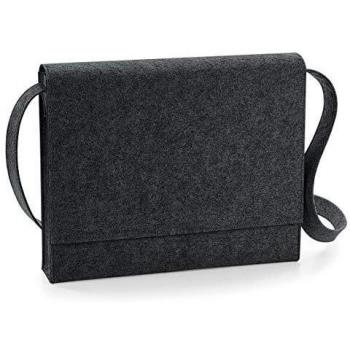 BagBase Felt Messenger Bag (Charcoal Melange)