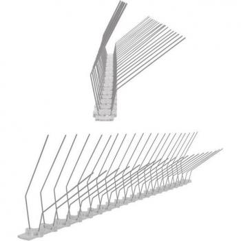 PestSystems Taubenschützer Dachrinne 1 m (2 x 0,5 m), 2‑Reihe, Polycarbonat