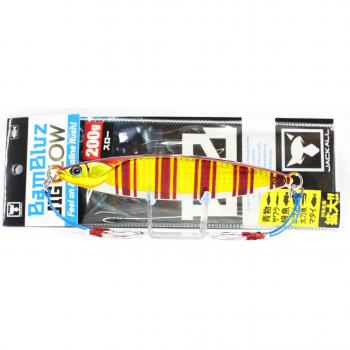 Jackall RedGold Striped Glow 200 g Metal Jig